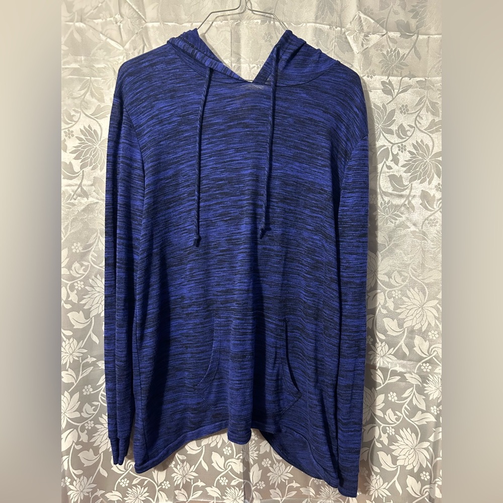 Mossimo Supply Co. Blue Heathered Lightweight Hoodie Women’s Size L.